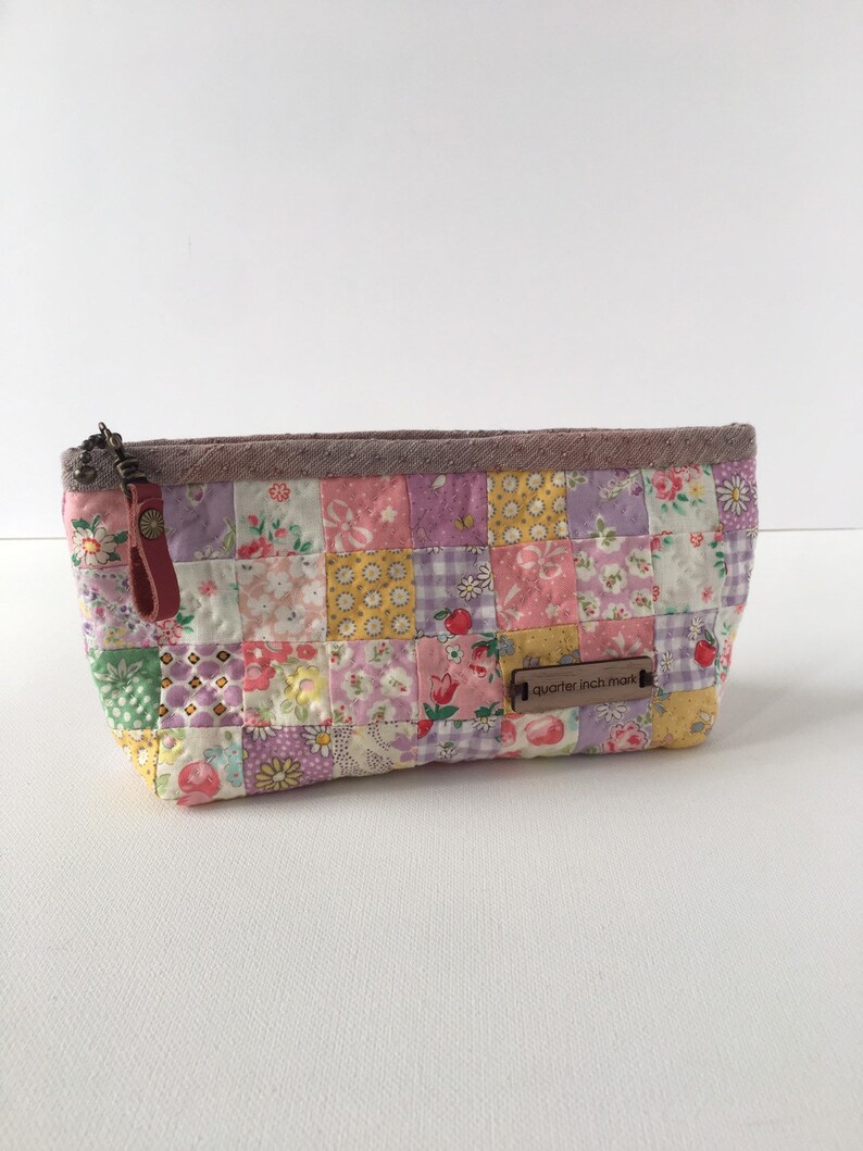 Milly Penny Square Style Patchwork Zippered Pouch