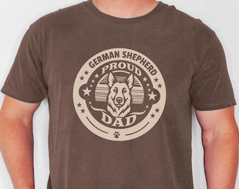 German Shepherd Proud Dad Shirt GSD Dad T-shirt German Shepherd Lover Tee Gift for Dog Dad Pet Lover Shepherd Dad Graphic Tee