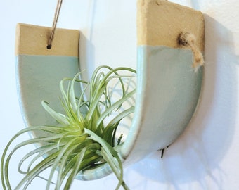 Modern Hanging Ceramic Planter for Air Plants and Orchids