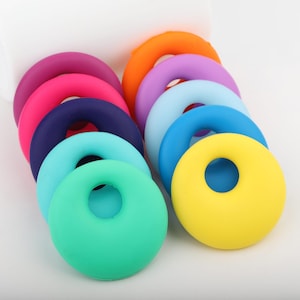 50.5mm Silicone Beadable Rings，Water drop ring，Round Silicone Loop，Silicone O Ring Bulk，Silicone Ornament Loops Beadable Focal Frames.