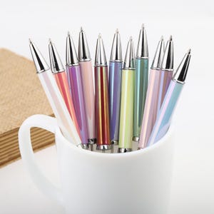 5-100Pcs Beaded Pen Blanks, Bulk Pens, Pen Blanks, DIY Bead Pens, Beadable Pens for Crafts, Multi Color DIY Craft, Black Ink Pens.