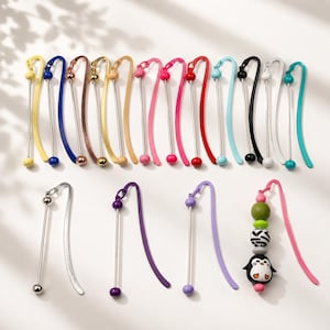 5-50Pcs Beadable Bookmarks.Bead Bookmarks.Metal Bookmarks Beadable Items Beaded Bookmarks.Metal Blank Bar Bulk.Making for DIY Gifts.