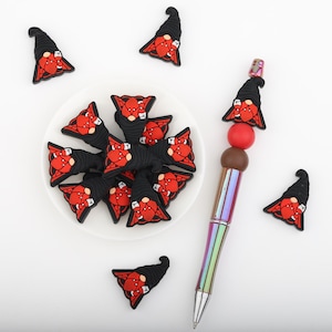 Halloween Vampire Gnome Silicone Focal Beads,Focal Silicone Beads,Pencil beads,Focal Beads Bulk for making pens and Keychains.