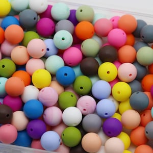 110-880Pcs Bulk Silicone Beads, Wholesale Beads, 9/12/15mm Round Silicone Beads, Colorful Silicone Beads, DIY Silicone Beads. beadable items