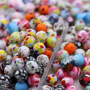 80-800Pcs Silicone Beads, 12/15mm Silicone Beads Mixed Color quality silicone print beads Bulk DIY and Keychain Accessories Crafts Making