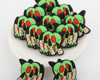 308# Halloween Series：Halloween apple  Silicone Focal Beads,Focal Silicone Beads,Pencil beads,Focal Beads Bulk for making pens and Keychains
