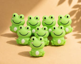 325# nimal Series：3D Frog Silicone Focal Beads,Focal Silicone Beads,Pencil beads,Focal Beads Bulk for making pens and Keychains.