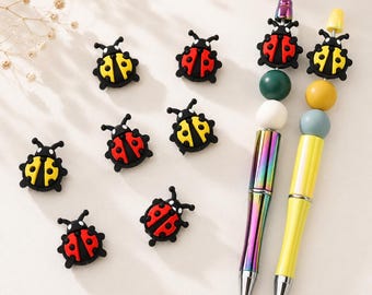 368# Animal Series：3D Beetle Silicone Focal Beads,Focal Silicone Beads,Pencil beads,Focal Beads Bulk for making pens and Keychains.