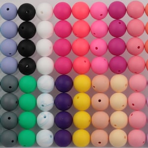 100-800Pcs Silicone Beads, 9/12/15mm Silicone Beads Mixed Color quality silicone beads Bulk for DIY and Keychain Accessories Crafts Making