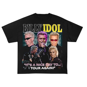 Billy Idol 2025 Concert, Billy Idol It&#39;s Nice Day To Tour Again 2025 Shirt, Billy Idol Fan Shirt, Billy Idol Merch, Billy Idol Graphic Tee