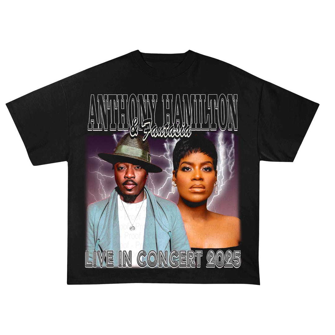 Anthony Hamilton and Fantasia 2025 Shirt, Live in Concert Merch