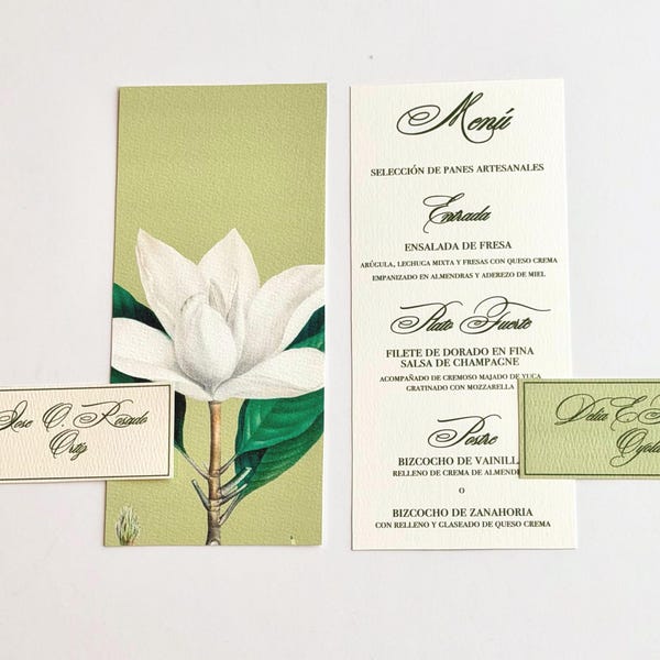 watercolor vintage flower menu cards | wedding name cards | vintage floral name cards | textured | dinner menu | spring wedding | unique