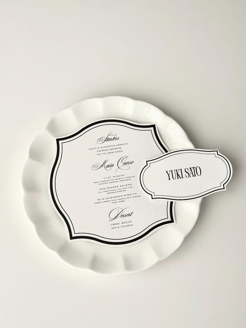 Custom Menu | Wedding Menu | Table Decor | Unique Border Menu | Event ...