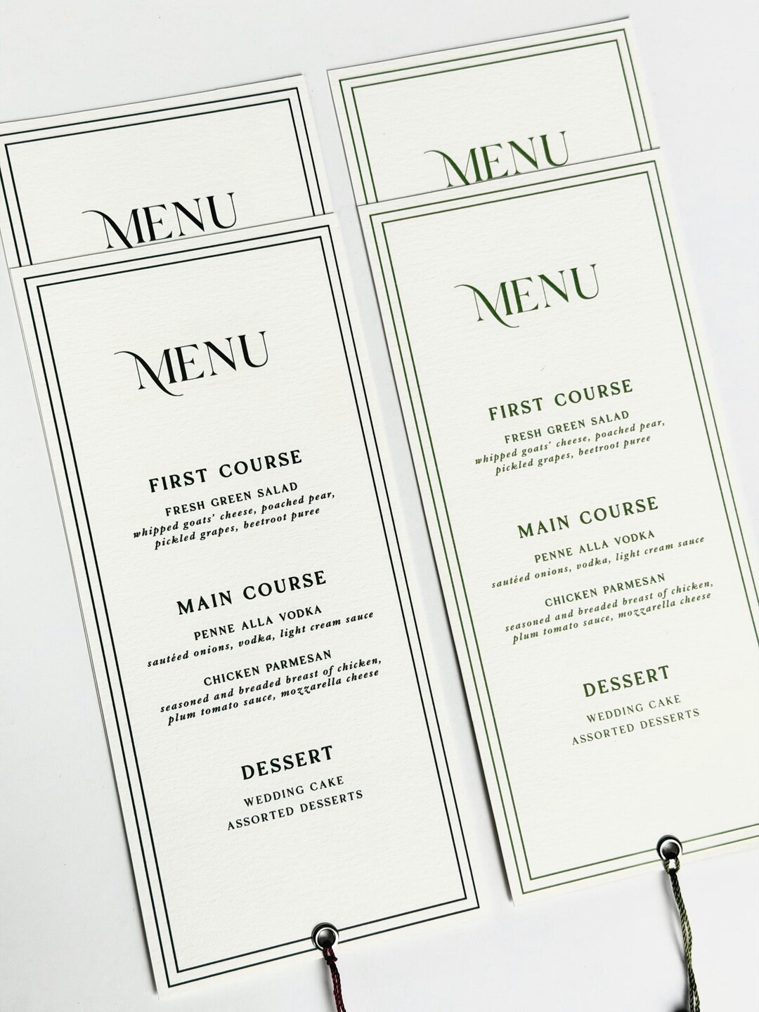 Simple Wedding Menu | Formal | Black Tie | Textured Ivory Food Menu ...
