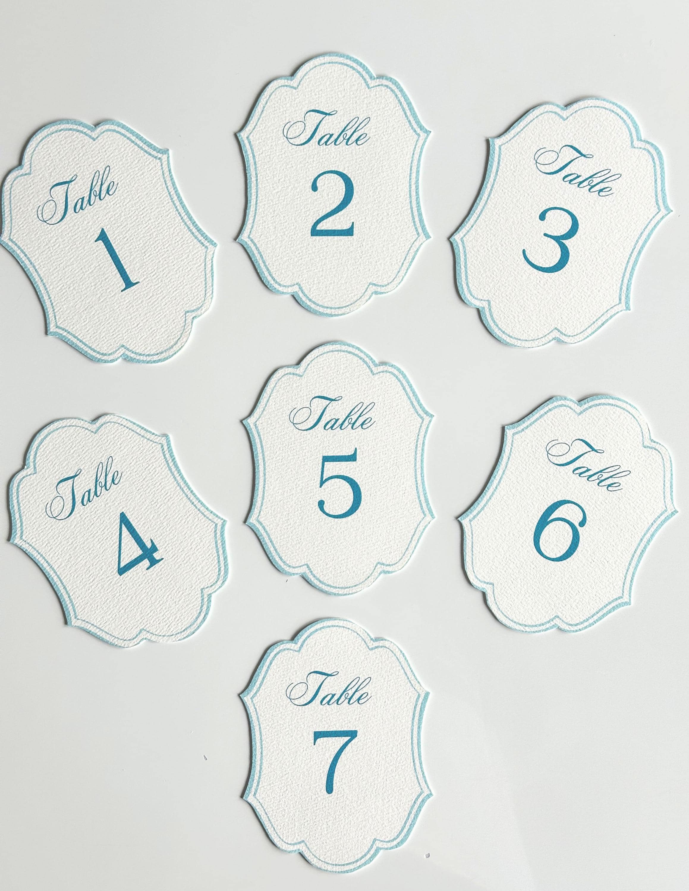watercolor table numbers | paper table numbers | custom table number| bachelorette | dinner party table number | custom table decor