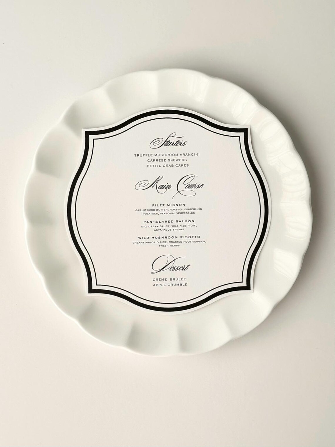 Custom Menu | Wedding Menu | Table Decor | Unique Border Menu | Event ...