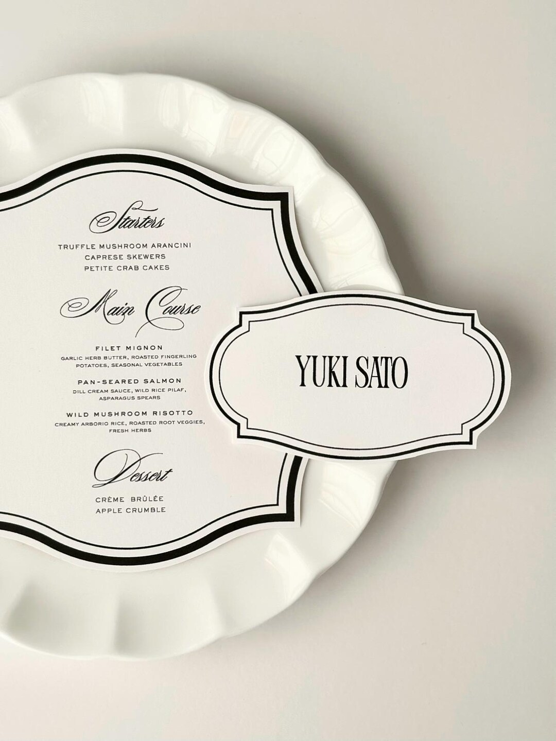 Table Menu Custom Custom Menu | Wedding Menu | Table Decor | Unique Border Menu | Event ...