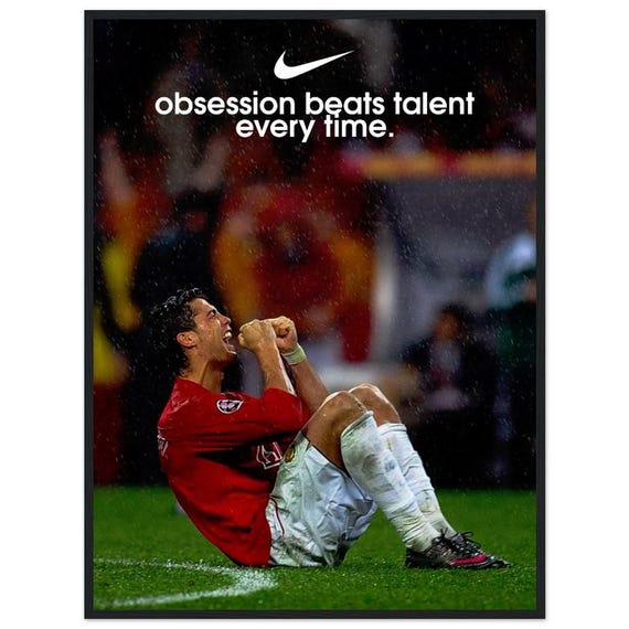 Cristiano Ronaldo Nike Wooden Framed Poster Etsy