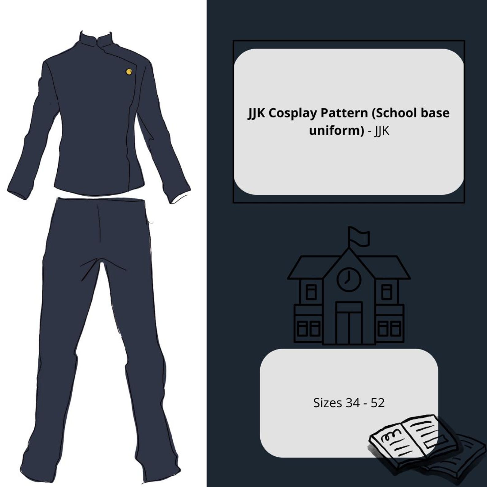 JJK Cosplay Pattern - School Base Uniform. - Etsy