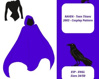 Raven - Teen Titans cosplay pattern - "2003"