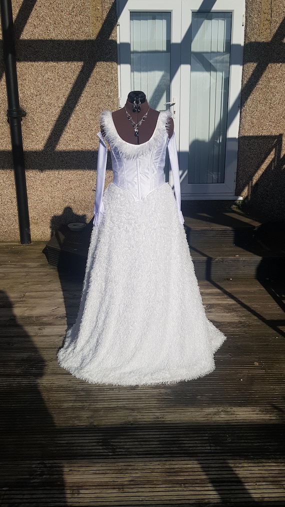 Once Upon a Time Snow White White Feather Wedding Dress Cosplay - Etsy