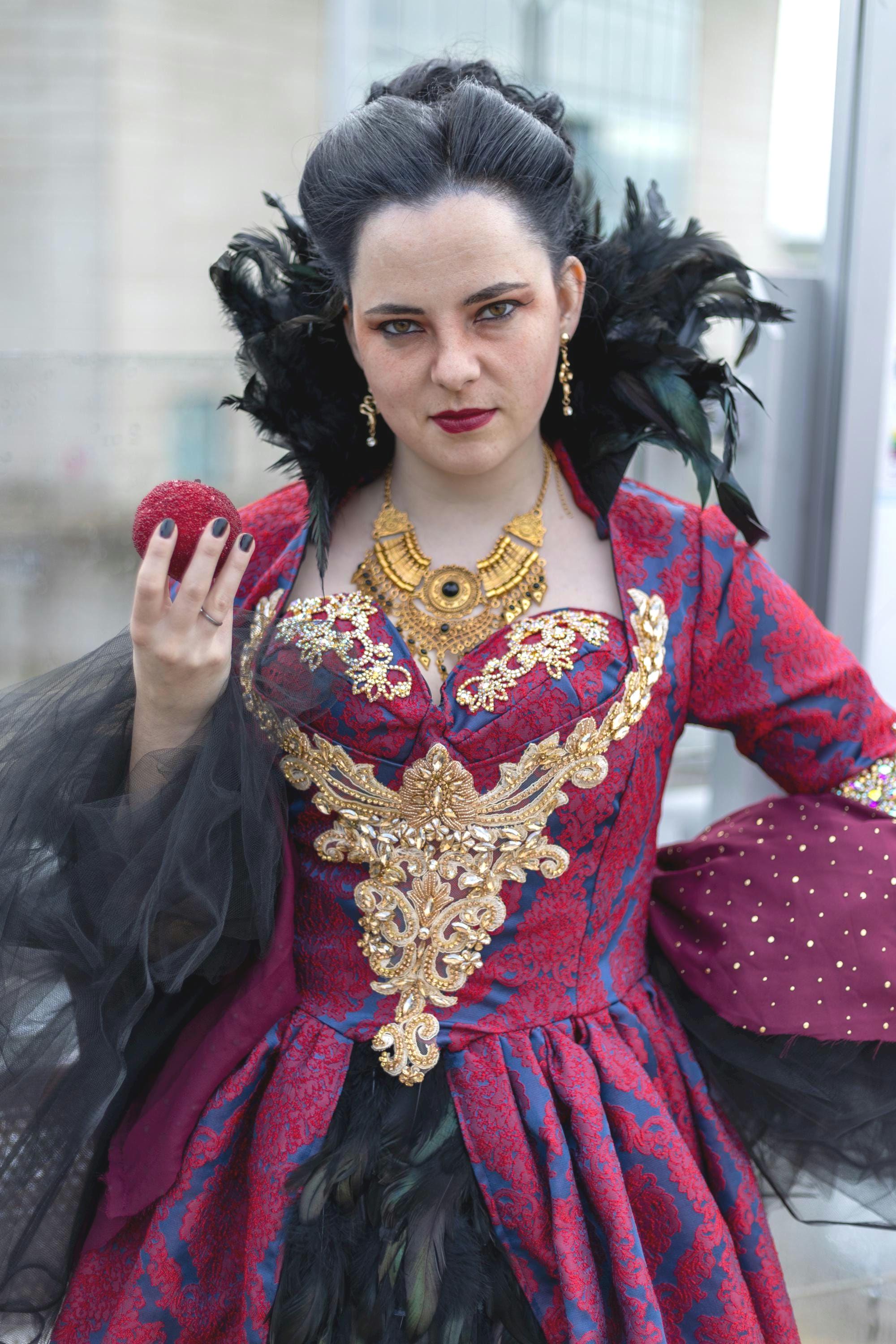 green emerald velvet dress Snow White Evil Queen Costume