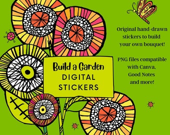 Build A Garden of Flowers Digital Sticker set