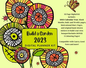 Build a Garden  – Digital Journal and Stickers