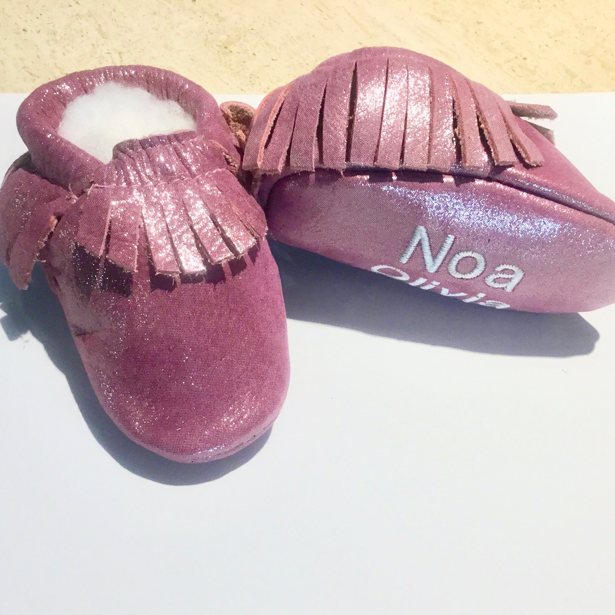 rose gold leather shoes