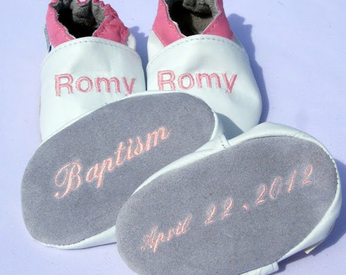 Genuine leather baptism shoes