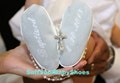 Baptism booties,christening booties, christening shoes,leather baptism shoes, dedication shoes,baptism shoes,baptism gift, god mother gift , product logo