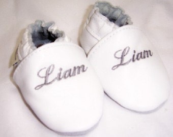 christening leather shoes with name - baptism shoes - christening gift - baptism keepsake - god child keepsake - god parents gift -