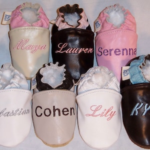 custom leather soft soled baby shoes handmade leather baby shoes made in canada chrome free baby shoes image 1