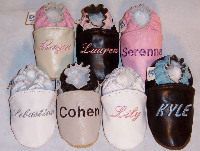custom leather soft soled baby shoes handmade leather baby shoes made in canada chrome free baby shoes image 1