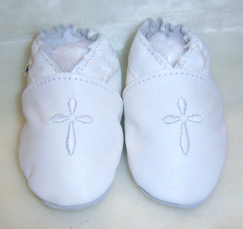 Baptism Christening Baby Shoes Baby Blue Cross on Christening Etsy