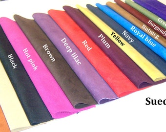 suede skin piece - suede remnant -  suede crafts - suede leather - genuine suede - suede hides - leather hides - suede skins