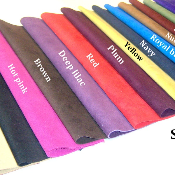 suede skin piece - suede remnant -  suede crafts - suede leather - genuine suede - suede hides - leather hides - suede skins