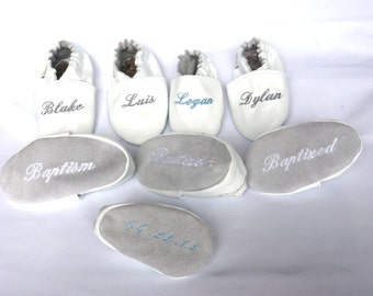 Baptism gift for god parents,baptism shoes,baptism leather shoes,baptism booties, christening leather personalised shoes