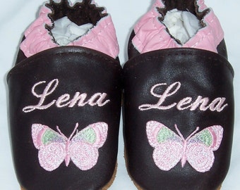 personalized leather baby shoes