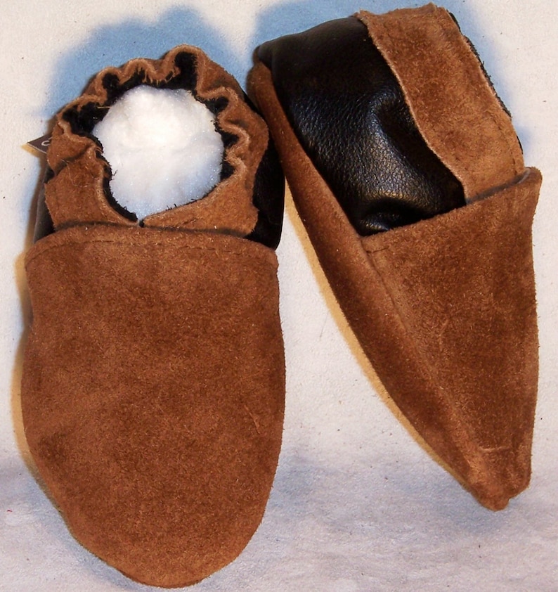 attaching soles to moccasins