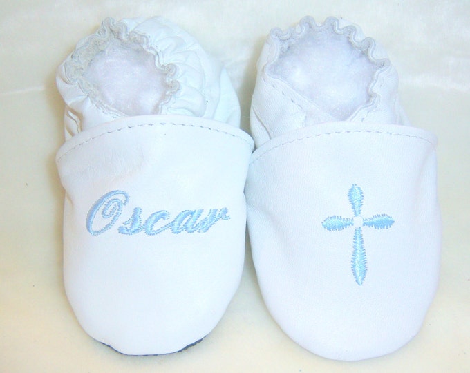 baptism shoes ,leather baby shoes, handmade christening shoes, soft soled shoes,personalised shoes,monogram shoes,