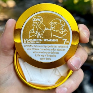 Metal Can for Zyn Snus Holder and Zyn Tin Dip Can and Pill Container Gift for Him or Boyfriend Bachelor Gift for Zyn Users FATHERZYN