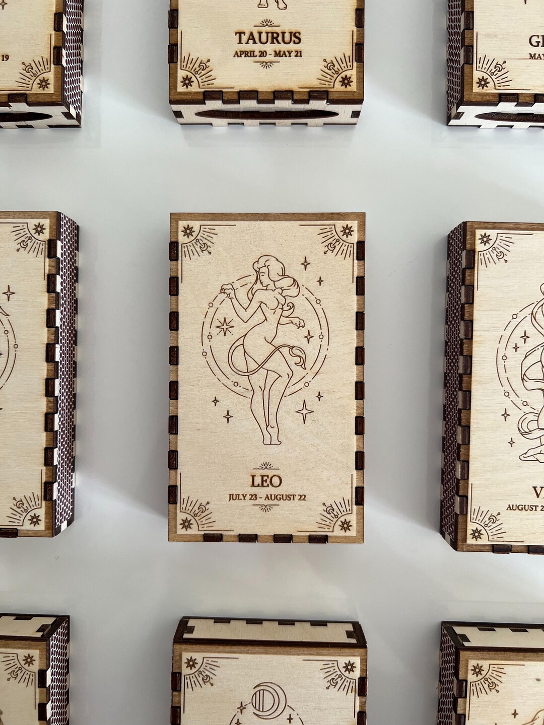 Personalized Zodiac Wooden Matchbox: Engraved Birthday Gift - Etsy