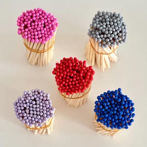 Cerillas de madera 3,8", accesorio para velas, regalos de boda, manualidades, diseño, relleno de cajas de cerillas, cerillas de colores