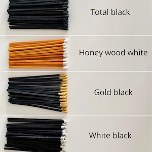 Fósforos de madeira pretos de luxo: acessório para velas, lembrancinhas de casamento (3,8")