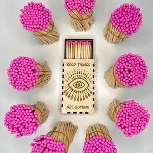 Lange roze lucifers | Kaarsverlichting, woondecoratie