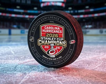 2026 Stanley Cup Champions the Carolina Hurricanes Hockey Puck With Stand