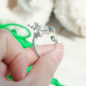 Silver Dragon Crochet Ring, Yarn Guide, Tension Ring For Crochet, Crochet Ring, Opening Finger Yarn Guide, Gift For Crochet Lover