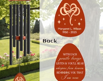 Double-Sided Memorial Chime | Thoughtful Sympathy Gift for Loss of Parent/Child | In Loving Memory Keepsake | Grief Support Present