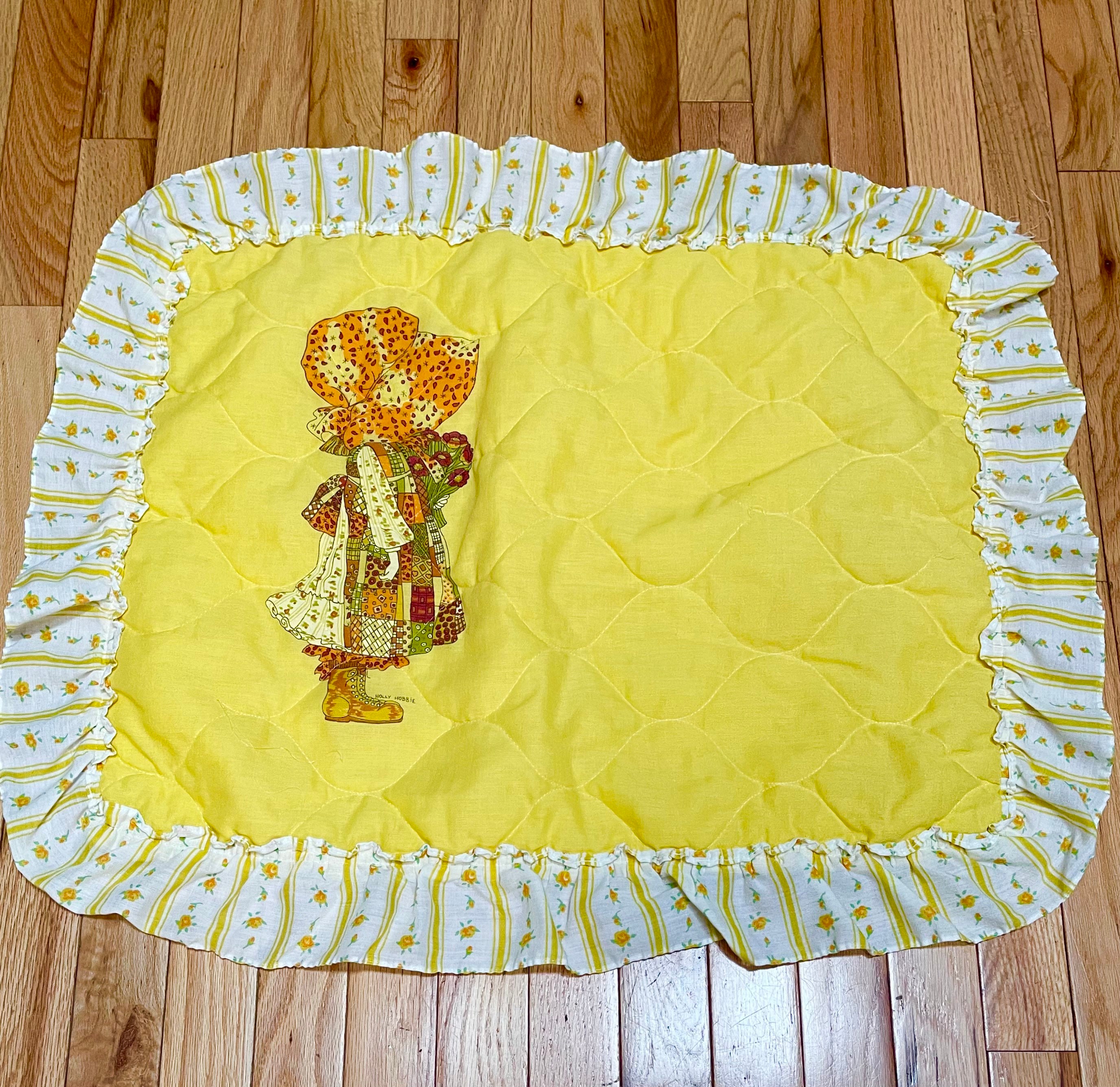 RARE Vintage 70s Holly Hobbie Curtains Twin Bedspread Pillow Sham